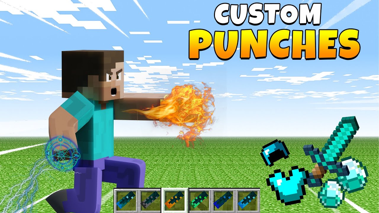 Minecraft But There Are CUSTOM PUNCHES… YouTube