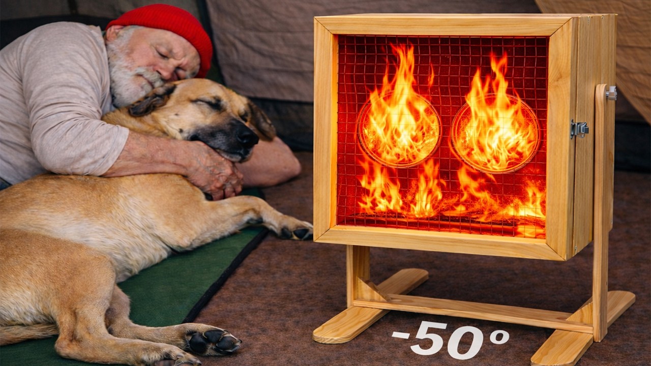 Бесплатное отопление всю зиму! Камин, созданный гением плотника.