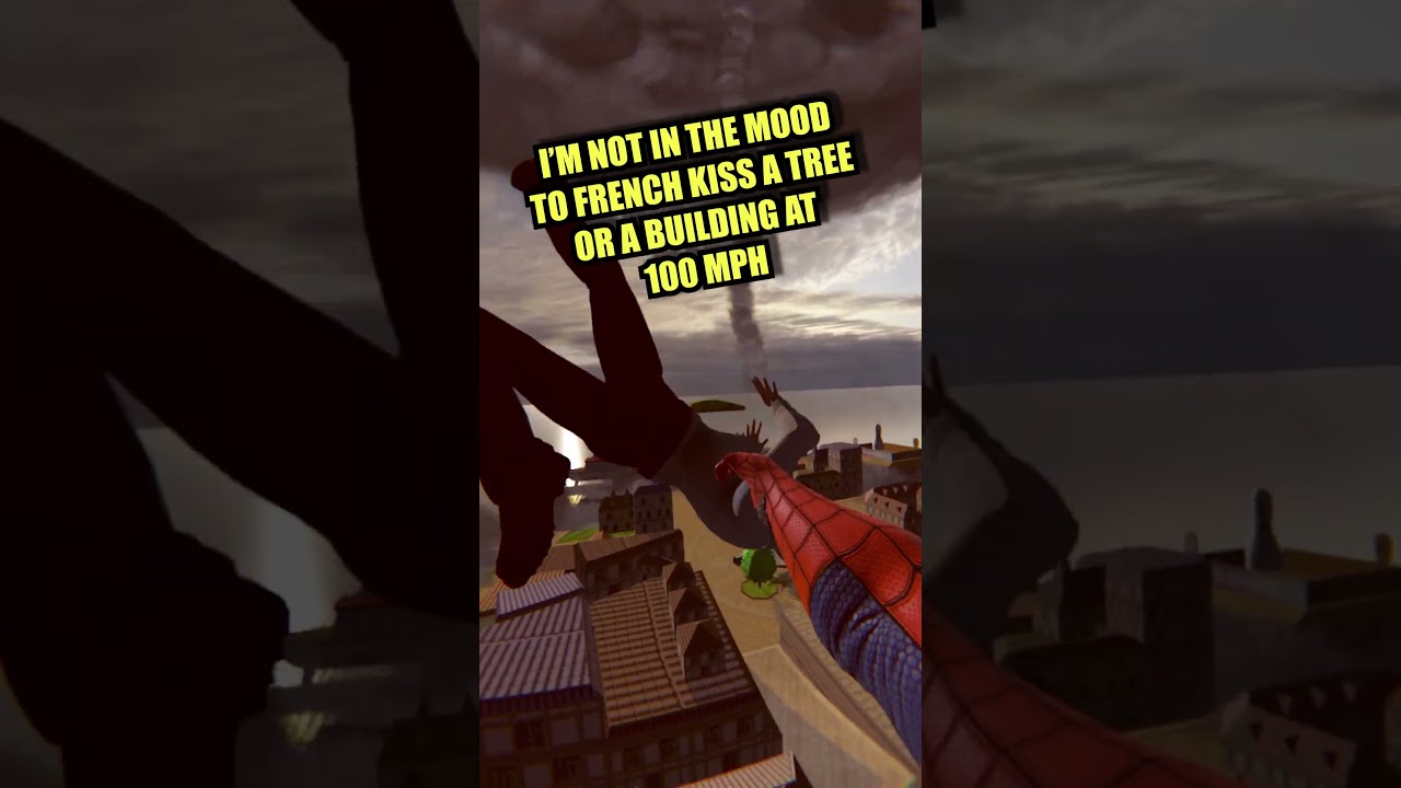 Человек-паук в виртуальной реальности спасает свою девушку 