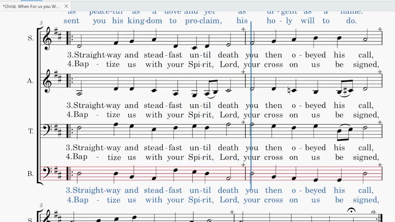 Christ, When For Us You Were Baptized BASS