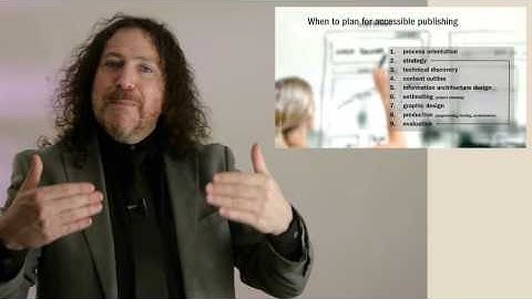 Web Accessibility Matters: Planning for Accessible Publishing (with audio description)