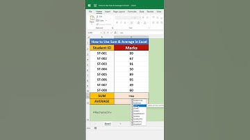 How to Use Sum and Average Functions in Excel #short #excel #exceltips