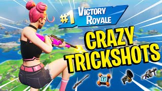 hitting INSANE TRICKSHOTS with the FUNNIEST SQUAD on Fortnite... 😲
