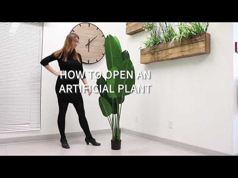 How to place and open the leaves of an artificial plant?