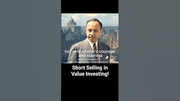 Short Selling in Value Investing. Benjamin Graham (AI 🤖) The Intelligent Investor. Warren Buffett.