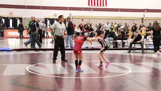 Natalie Wrestles at the USAW NJ Girls Middle School Nationals First Match