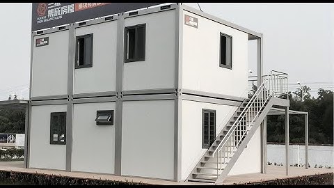 How to install 2-floor container house building