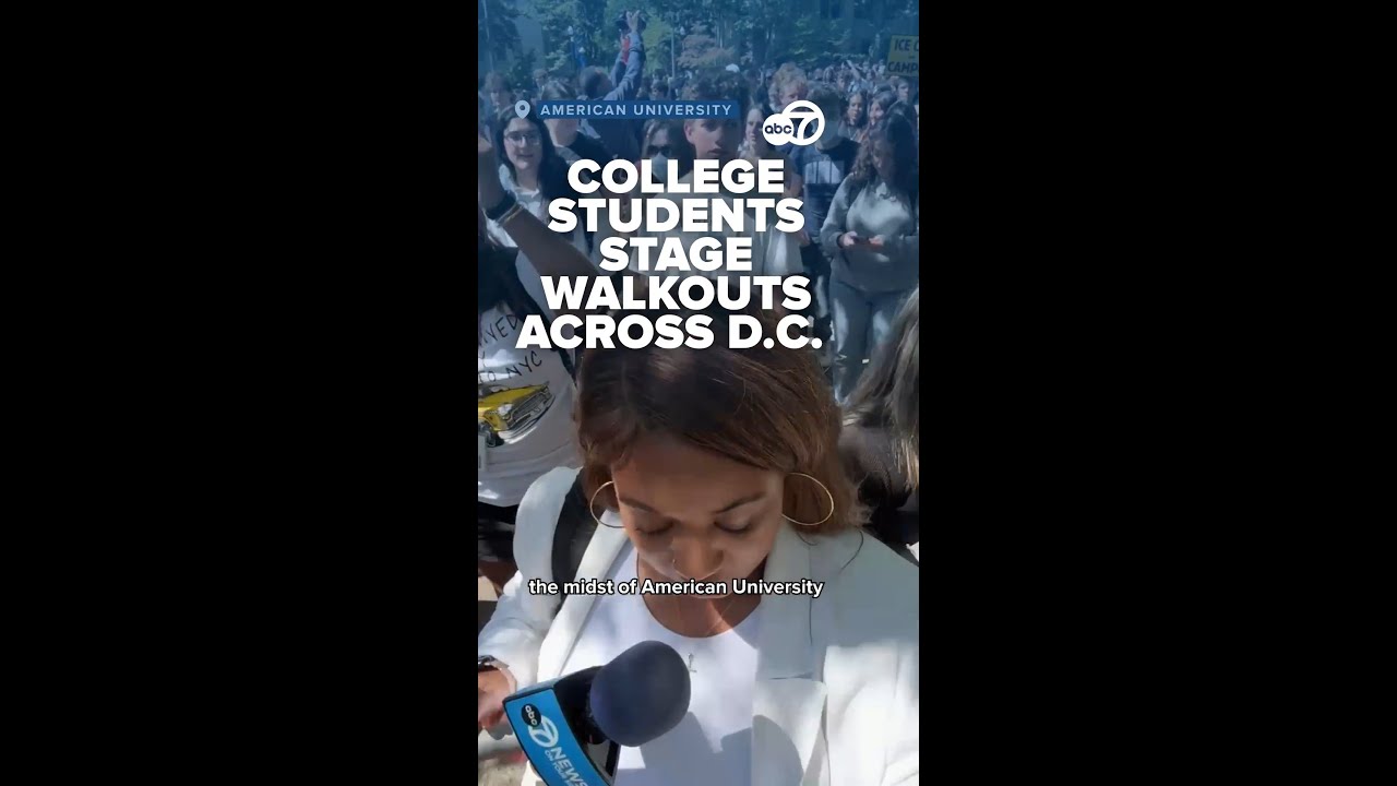 Hundreds of DC college students protest National Guard presence, federal police surge