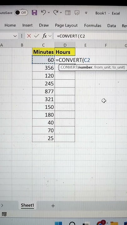 Convert Minutes Into Hours In Excel Excel CONVERT Function convert-minutes-into-hours-in-excel-excel-convert-function