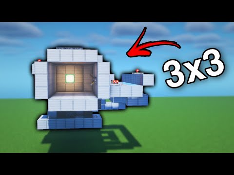 3x3 PISTON DOOR Tutorial For Minecraft 1.16+