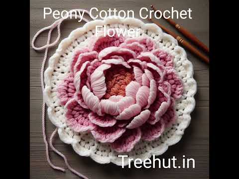 Peony Crochet Flower Ideas, #springfashion #crochet #crochetideas