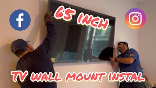 65 inch TV wall mount install