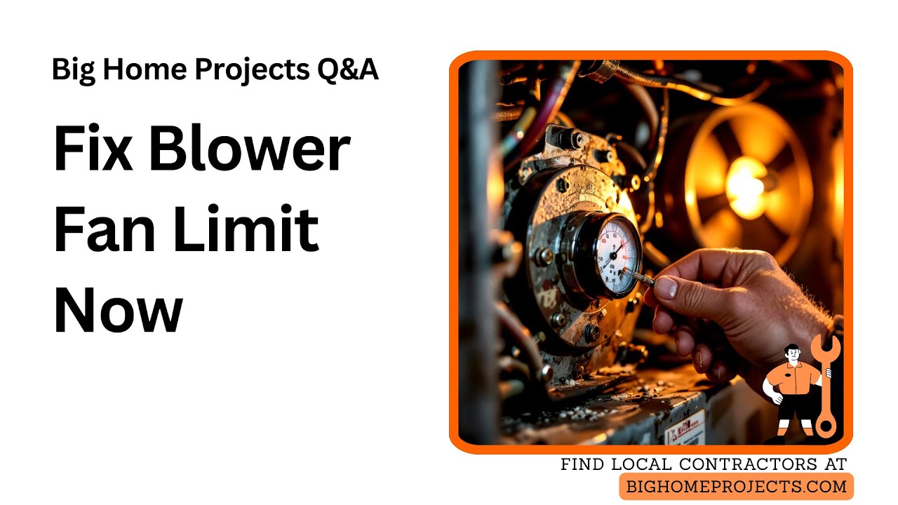 Fan limit dial fix for blower stuck on after adjustment