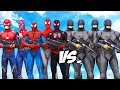 Squad Spider-Man VS RoboCop Army - Spiderman, Iron Spider, Injured Spider-Man, Spiderman Muscle