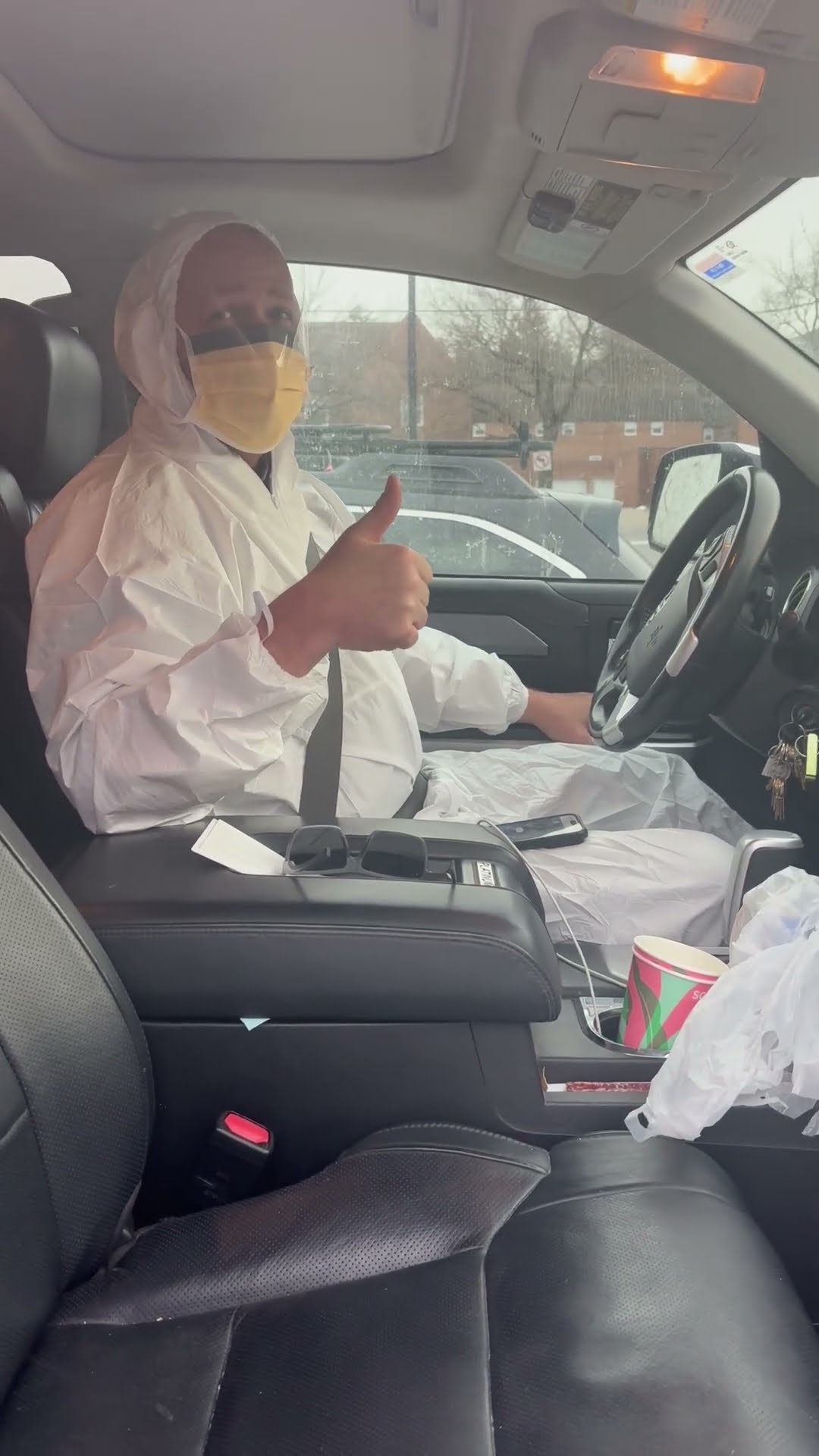 Dad Wears PPE To Pick Up Sick Daughter || ViralHog