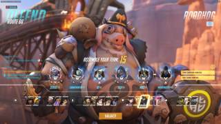 Roadhog Competitive (2400 SR, High Gold) Gameplay - Route 66 Solo Queue