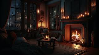 Rain for Stress & Anxiety Relief | Unwind to the Soothing Sound of Rain and a Cozy Fireplace