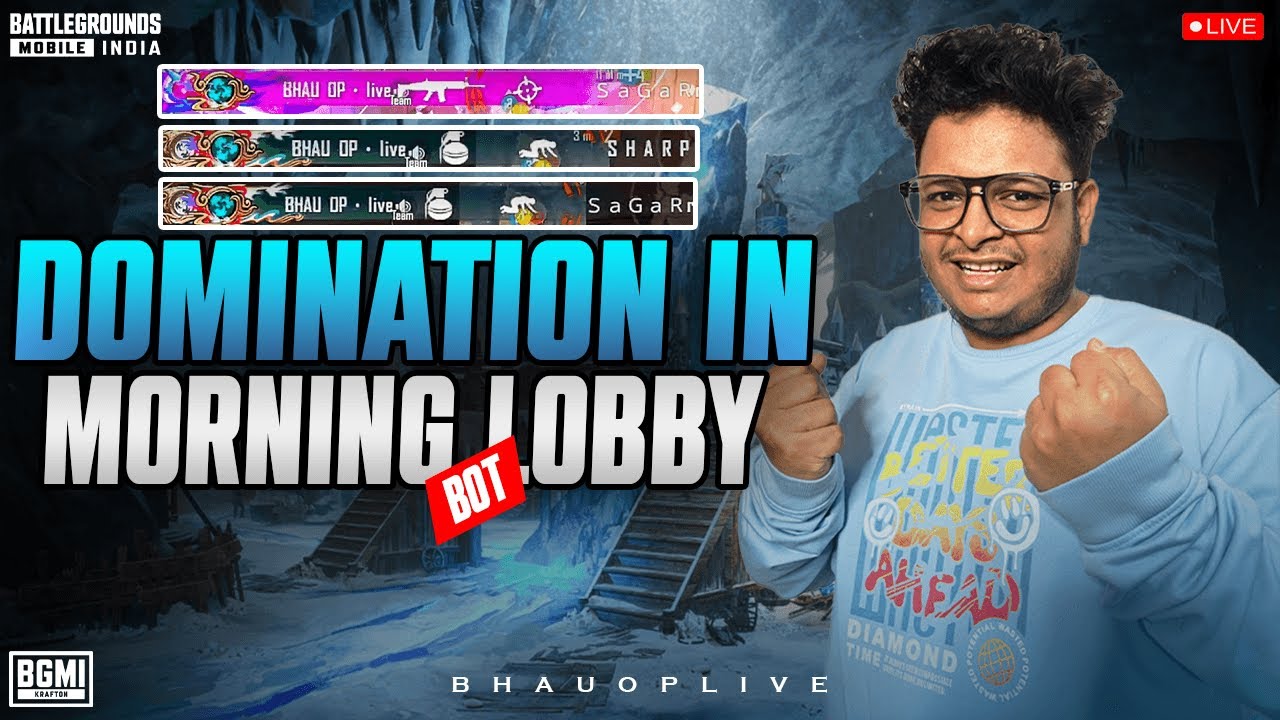 BGMI LIVE | Domination In Morning Bot Lobbies 😡😤 | #bgmilive # ...