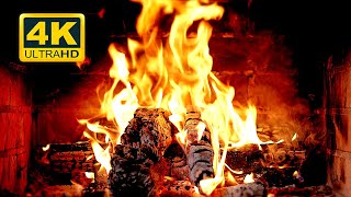 🔥 FIREPLACE Ultra HD 4K. Fireplace with Crackling Fire Sounds. Fireplace Burning. Fire Background