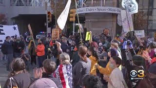 Trump, Biden Supporters Gather Outside PA Convention Center As Ballot Counting Continues