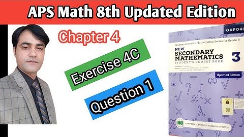 Exercise 4C II Question 1  II How to Draw Graph II APS Math 8 II New Secondary Math Book 3