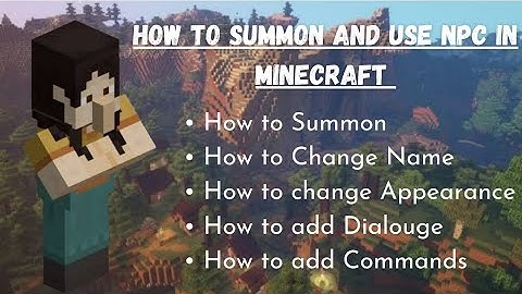 How to Summon and Use a Npc in Minecraft - Turorial video
