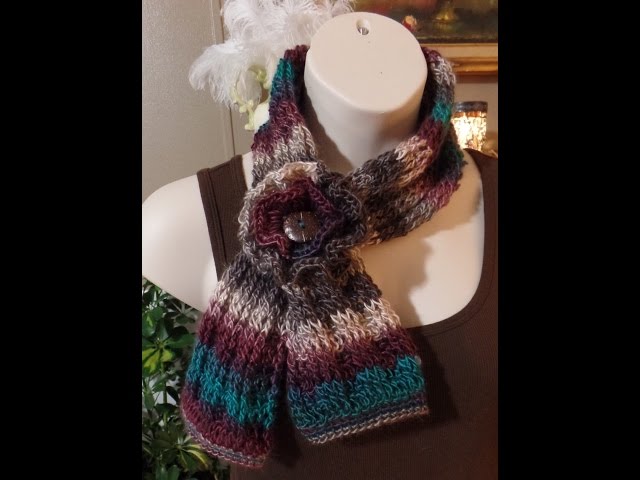 youtube crochet keyhole scarf