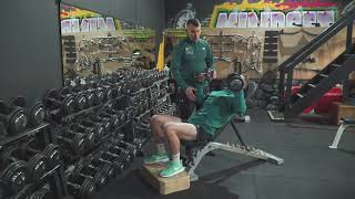 Alternating Dumbbell Chest Press (with hook lying position)