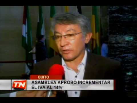 Asamblea aprobó incrementar el iva al 14%