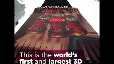 First ever 3D robotic billboard | Coca cola true marketing invention |  Times square