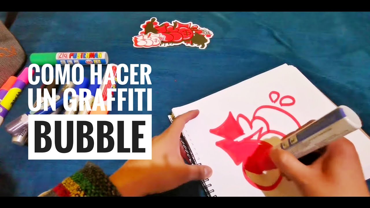 Como hacer un graffiti b0mb // Bubble // throw ups YouTube