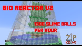 Minecraft Slime Farm Tutorial - Bio Reactor v2 (1300 Slimeballs/h)