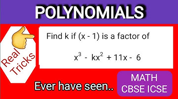 Find k if x-1 is a factor of x3-kx2+11x-6/Find k if x-1 is a factor of x^3-kx^2+11x-6/Polynomials