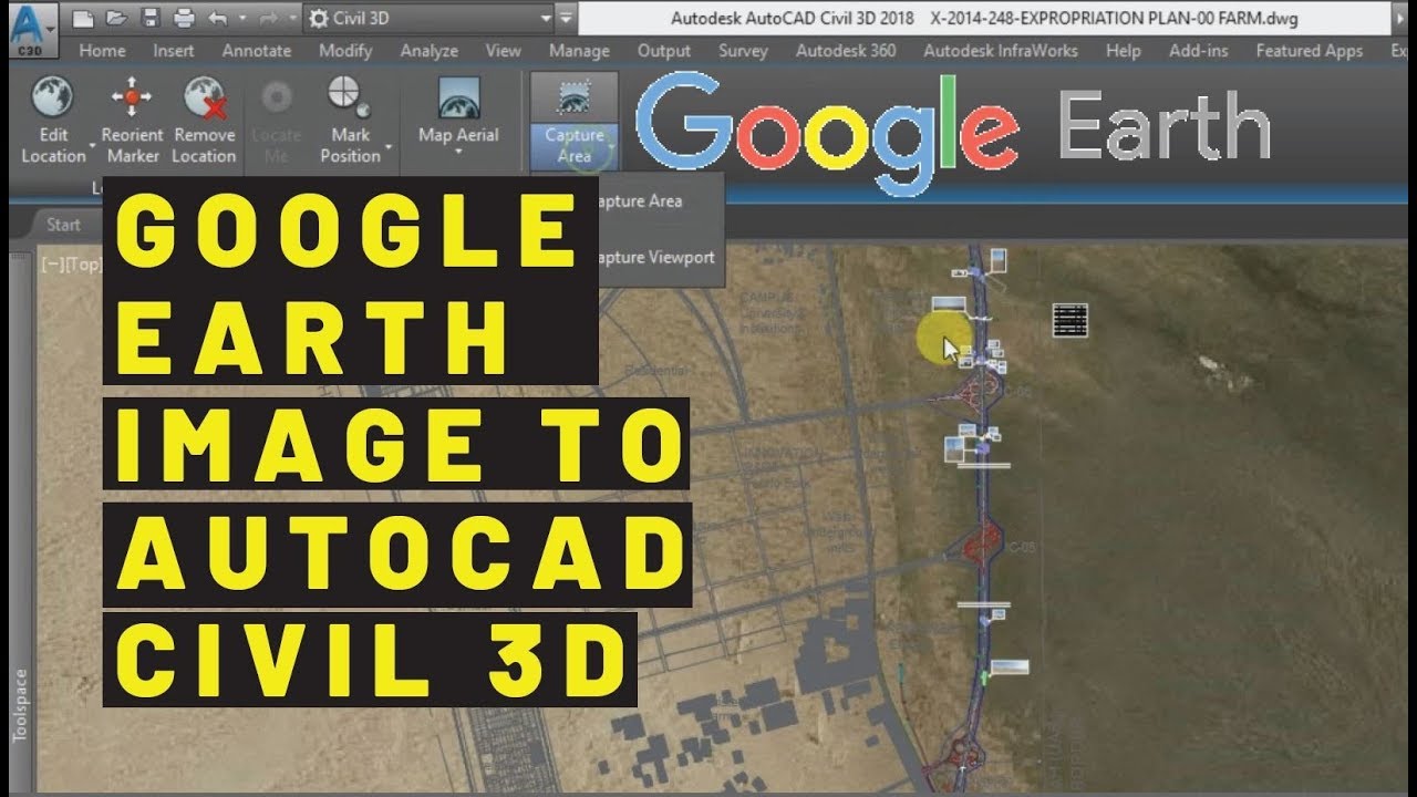 autocad civil 3d 2014 google earth