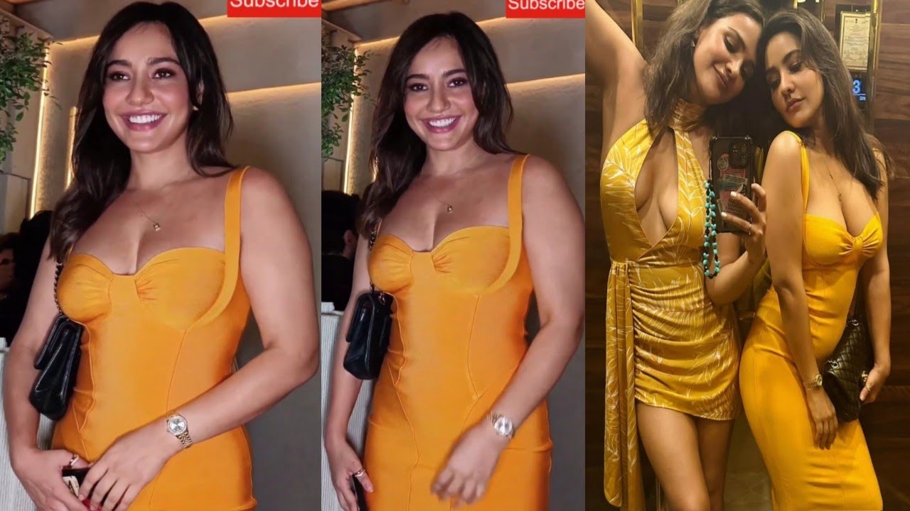 Sexy! Neha Sharma, Sister Aisha Flaunt Cleavage in Plunging Yellow Dresses,  Hot Photo Goes Viral - News18