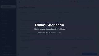 Viagilize: Editar Experiência | tutorial do sistema para agências de viagens