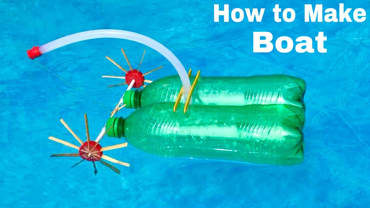 How to Make a Primitive Boat using Plastic bottles - Amazing idea - YouTube