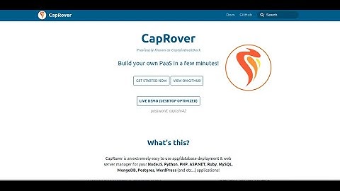 CapRover - Free and OpenSource PaaS - Easiest Deployment: NodeJS, Laravel, WordPress and etc