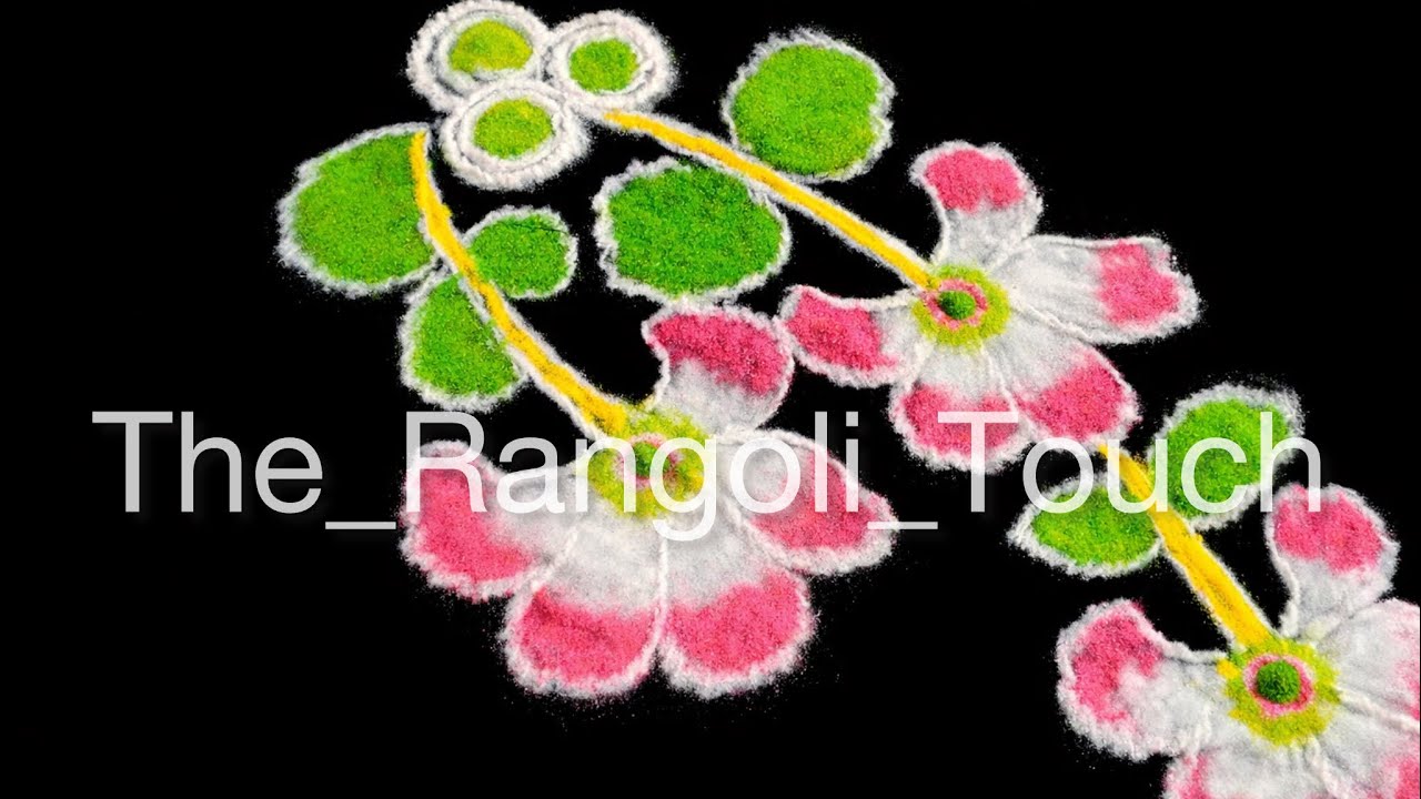 Easy Floral Rangoli Design 🌸