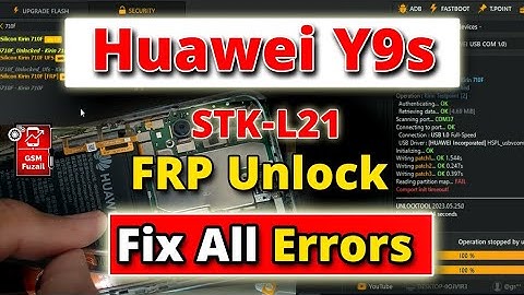 Huawei Y9s (STK-L21) FRP Unlock fix all types of errors 🔥|| Huawei STK L21 FRP Unlock tool