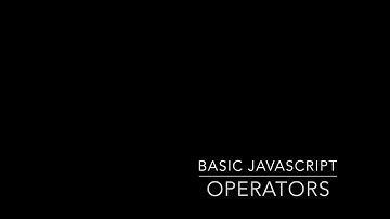 Basic Javascript 3 Operators