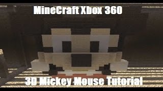 MineCraft Xbox 360 - 3D Mickey Mouse Pixel Art Tutorial