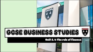 5 1 The role of the finance function