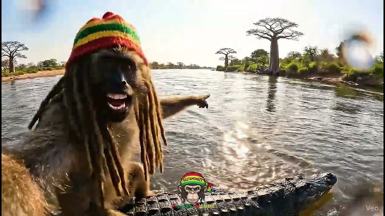 Rastamonkey crossing the Limpopo river 