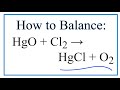 Balancing Chemical Equations
