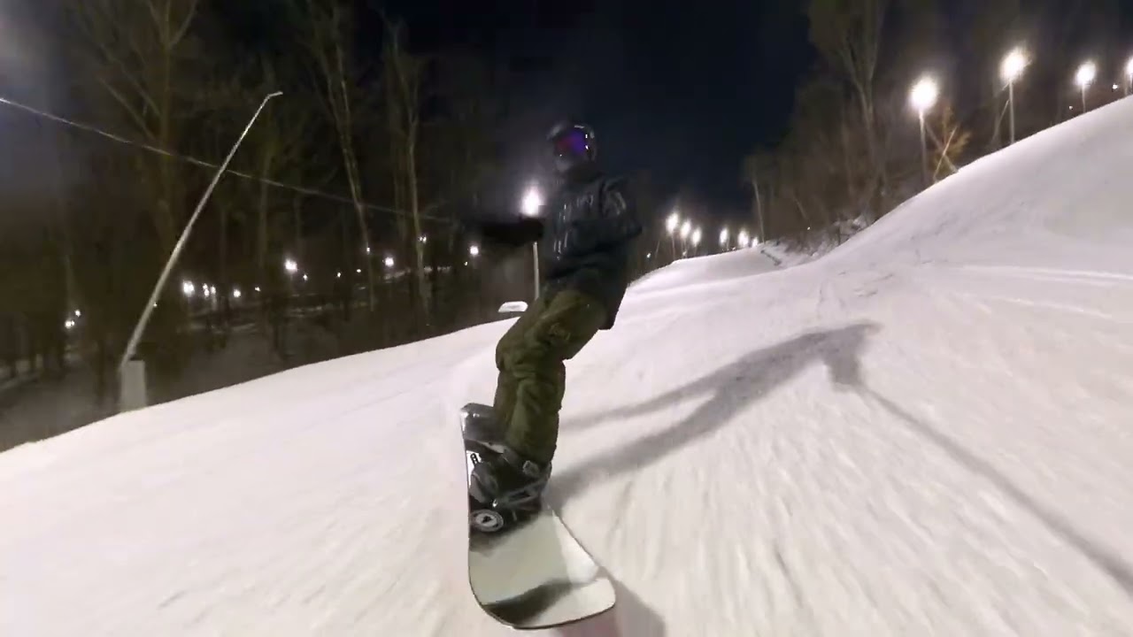 Night skiing and snowboarding @ Mont Bromont