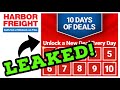 Harbor freights 10 days of deals leaked