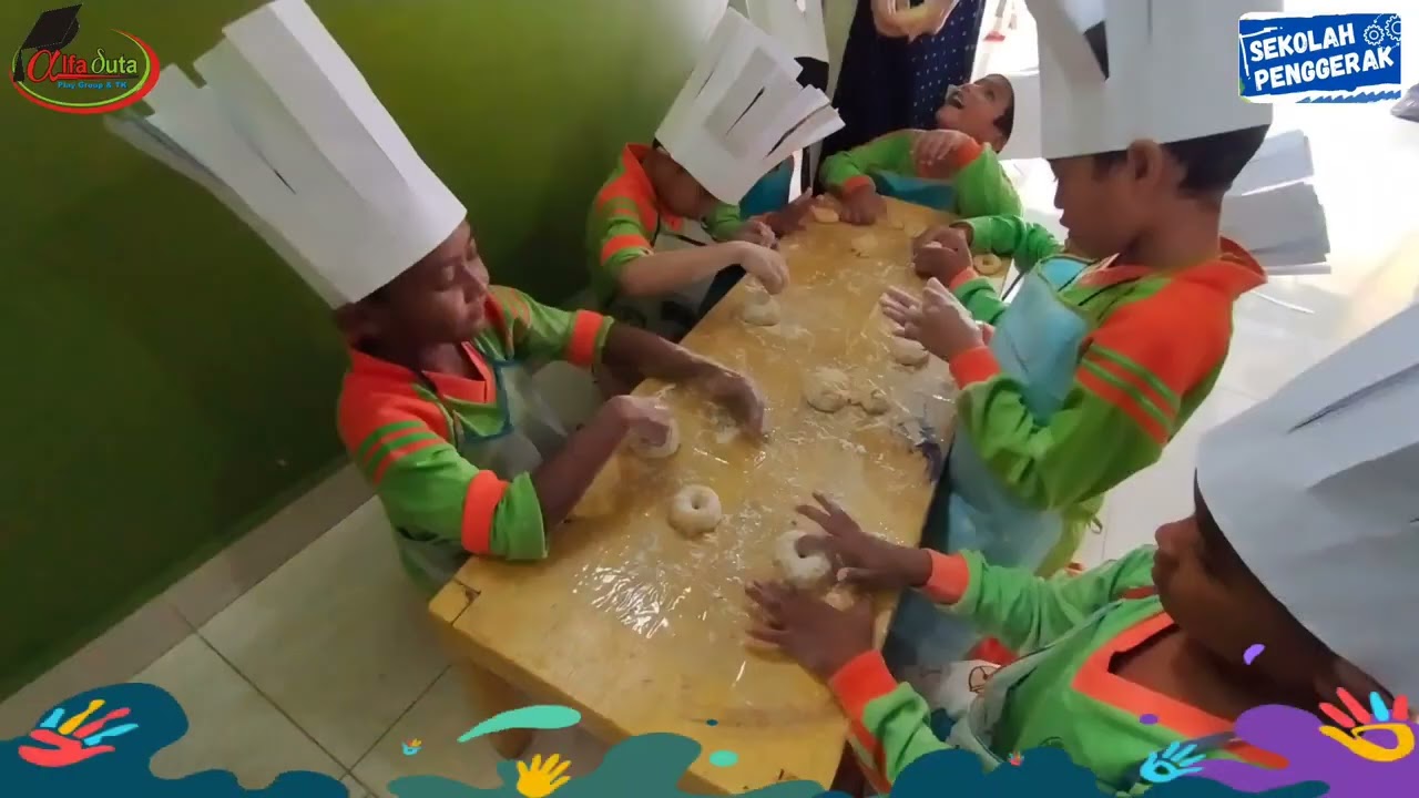 Cooking Class B1🧑‍🍳 TK Alfaduta Dumai, Membuat Donat🍩 Kentang🥔