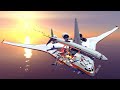 Airplane Crashes & Shootdowns #10 Feat. Boeing 797 Blended Wing vs SpaceJet | Besiege