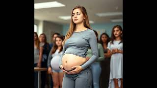 College Girl Belly Expansion. Girl In Background Is Huge Though